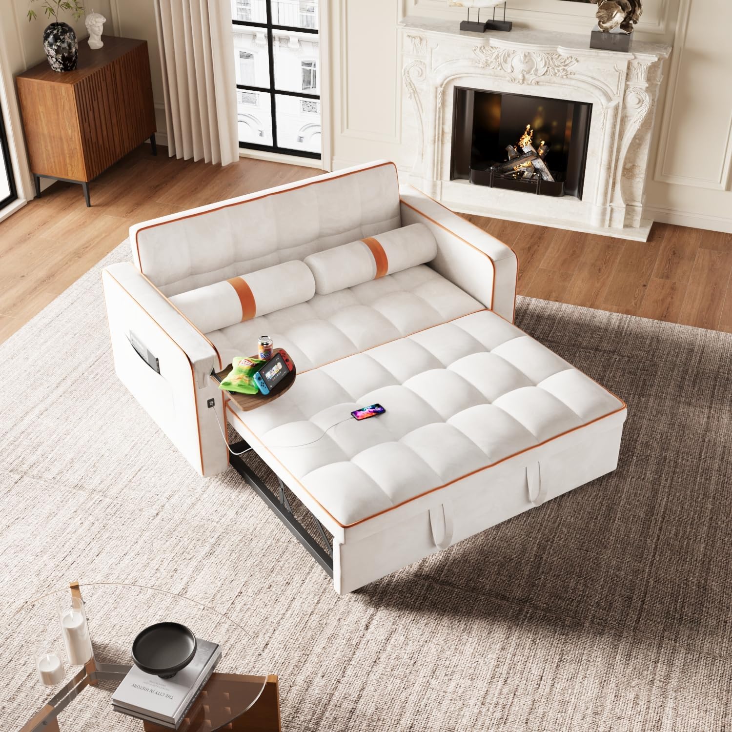 Sleeper Sofa Couch Bed Convertible Sofa Bed, 3 in 1