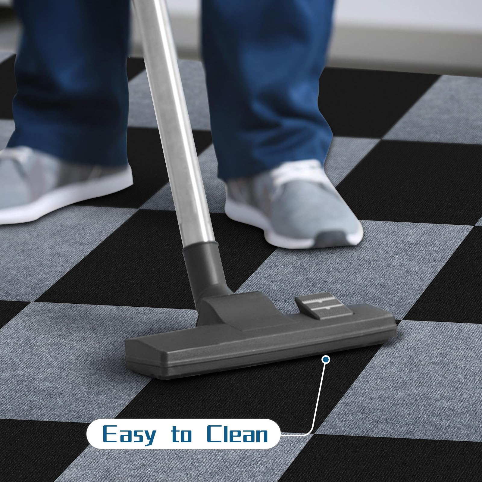 Yskzyz Carpet Tile 12 X 12 Self Adhesive Carpet Floor Tiles Anti-Slip Reusable Carpet Squares Peel and Stick — view 4