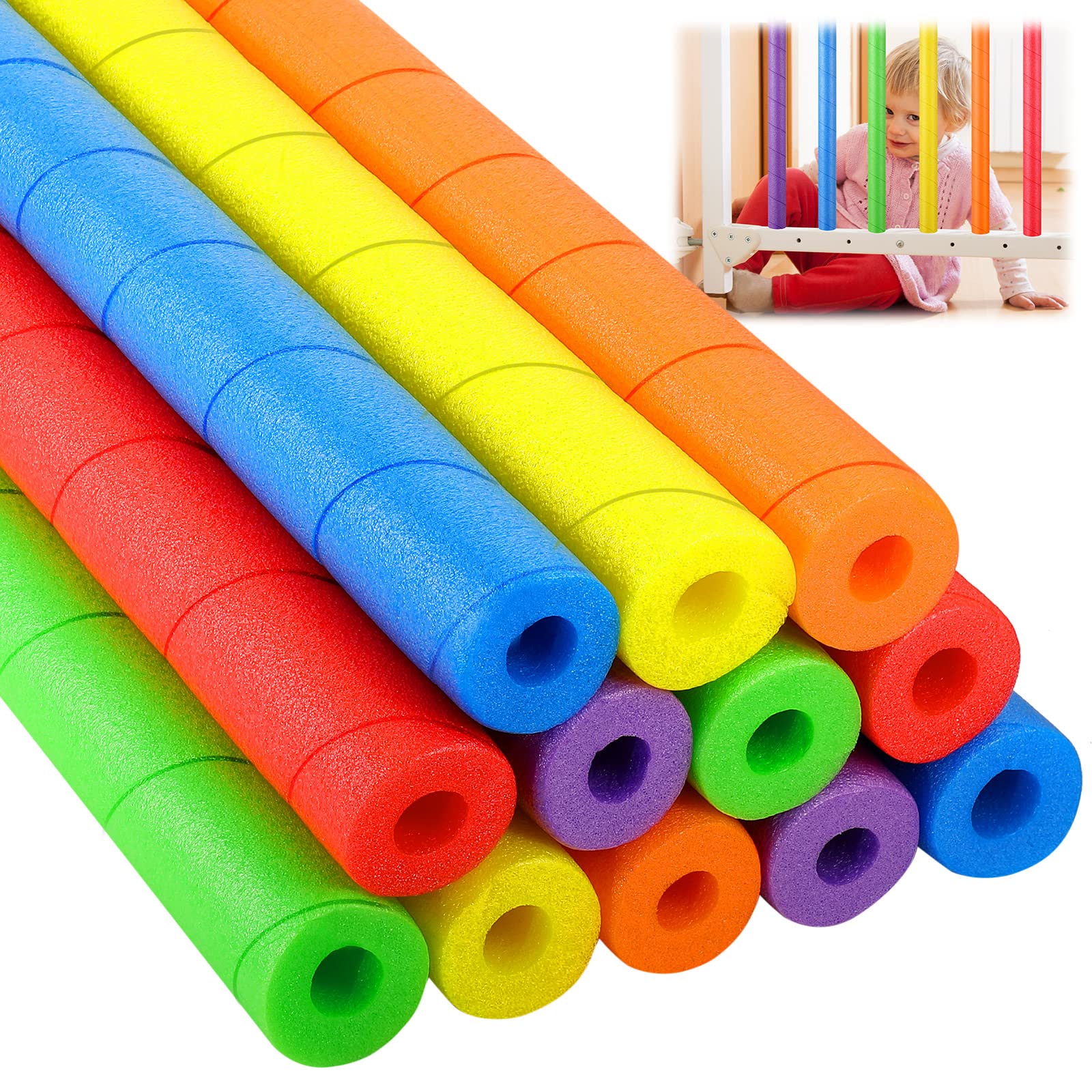 Buy 12 Pcs 27.5 Inch Swim Pool Noodles Foam Tube Pipe Wrap Insulation