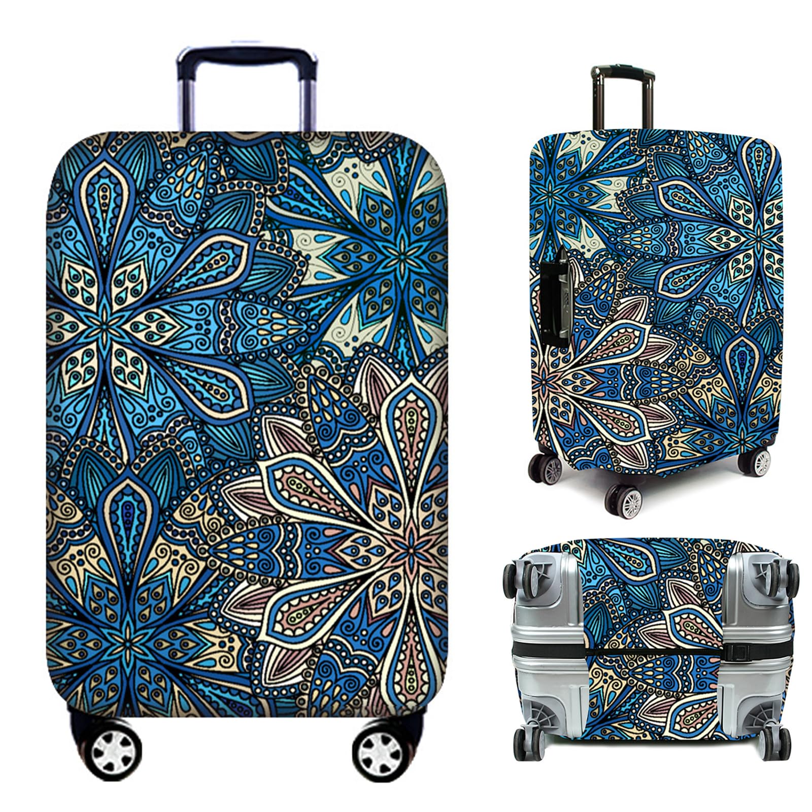 Funda Protectora Para Maleta 18-32 Pulgadas | Con Cremallera Y Hebilla | Diseño De León | Tamaños S-M-L-XL
