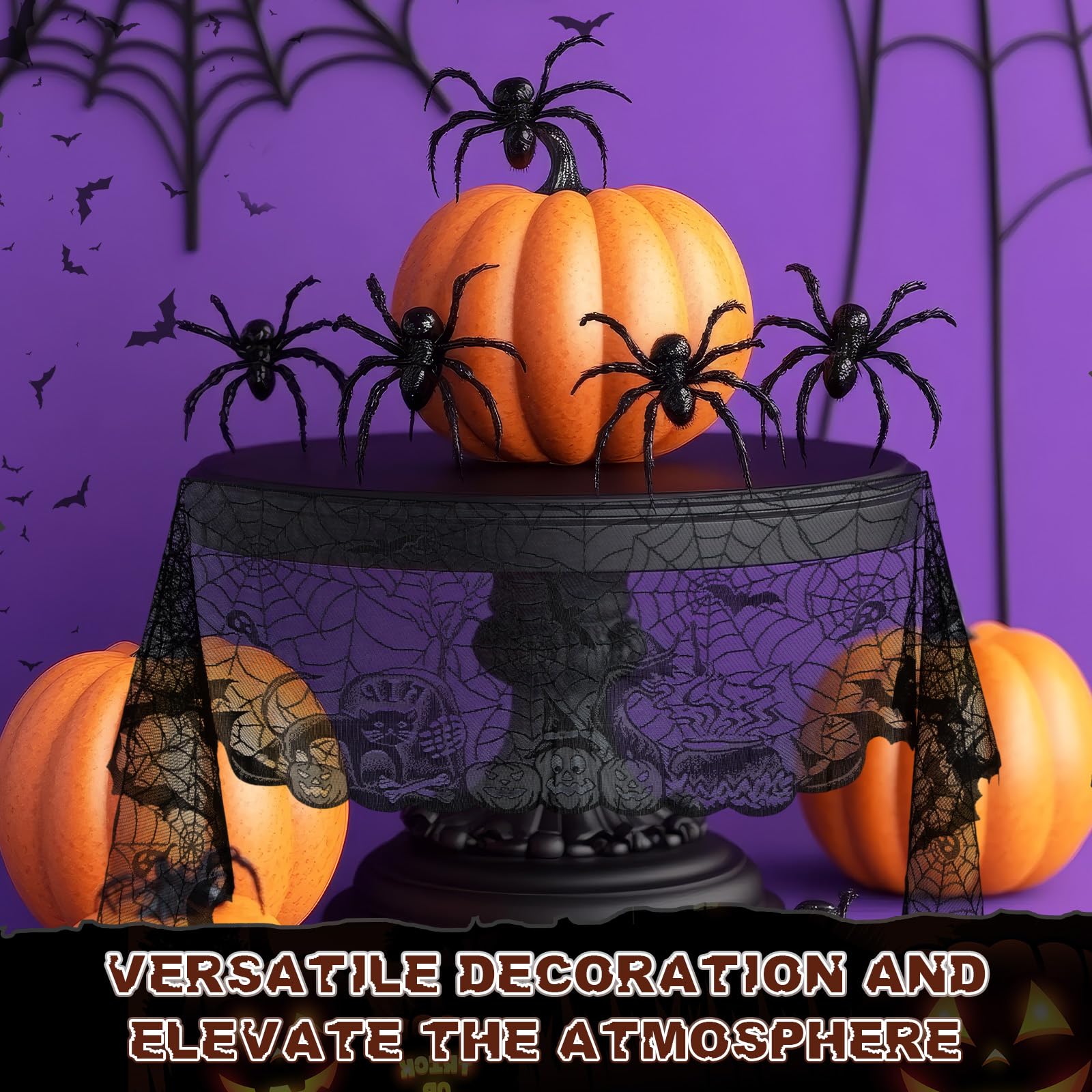 Snapklik.com : Pangda Halloween Cobweb Fireplace Scarf Mantle Scarf ...