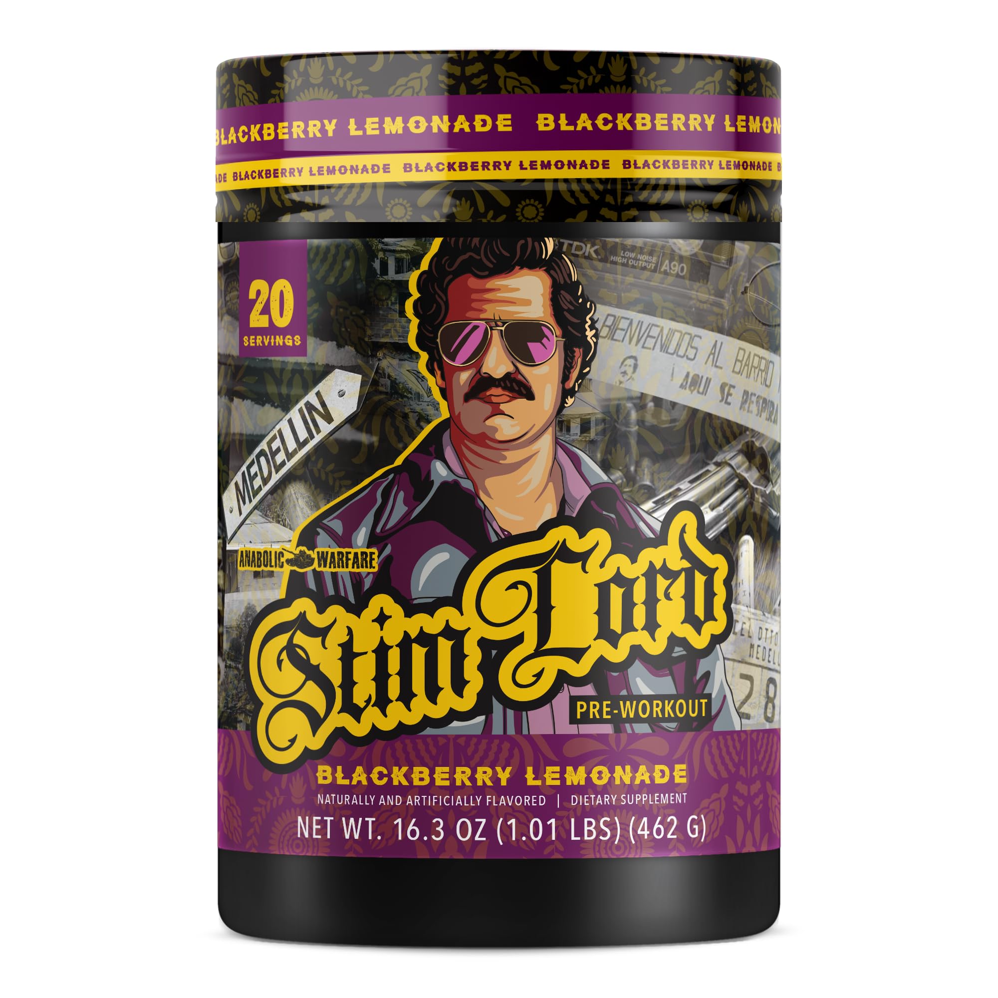 Anabolic Warfare Pré-treino Stim Lord sabor Blackberry Lemonade 20 porções