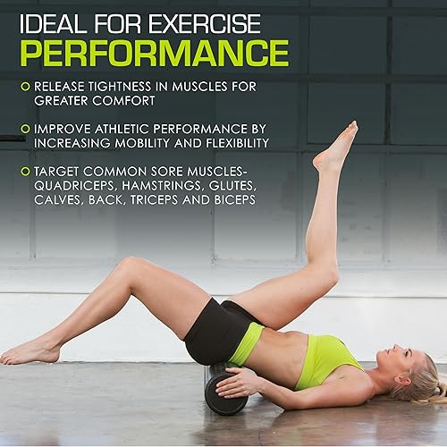 Miniatura 25 de ProsourceFit Rodillos de espuma de alta densidad largos, herramienta de masaje atlético firme de cuerpo completo para estiramiento de espalda, yoga,