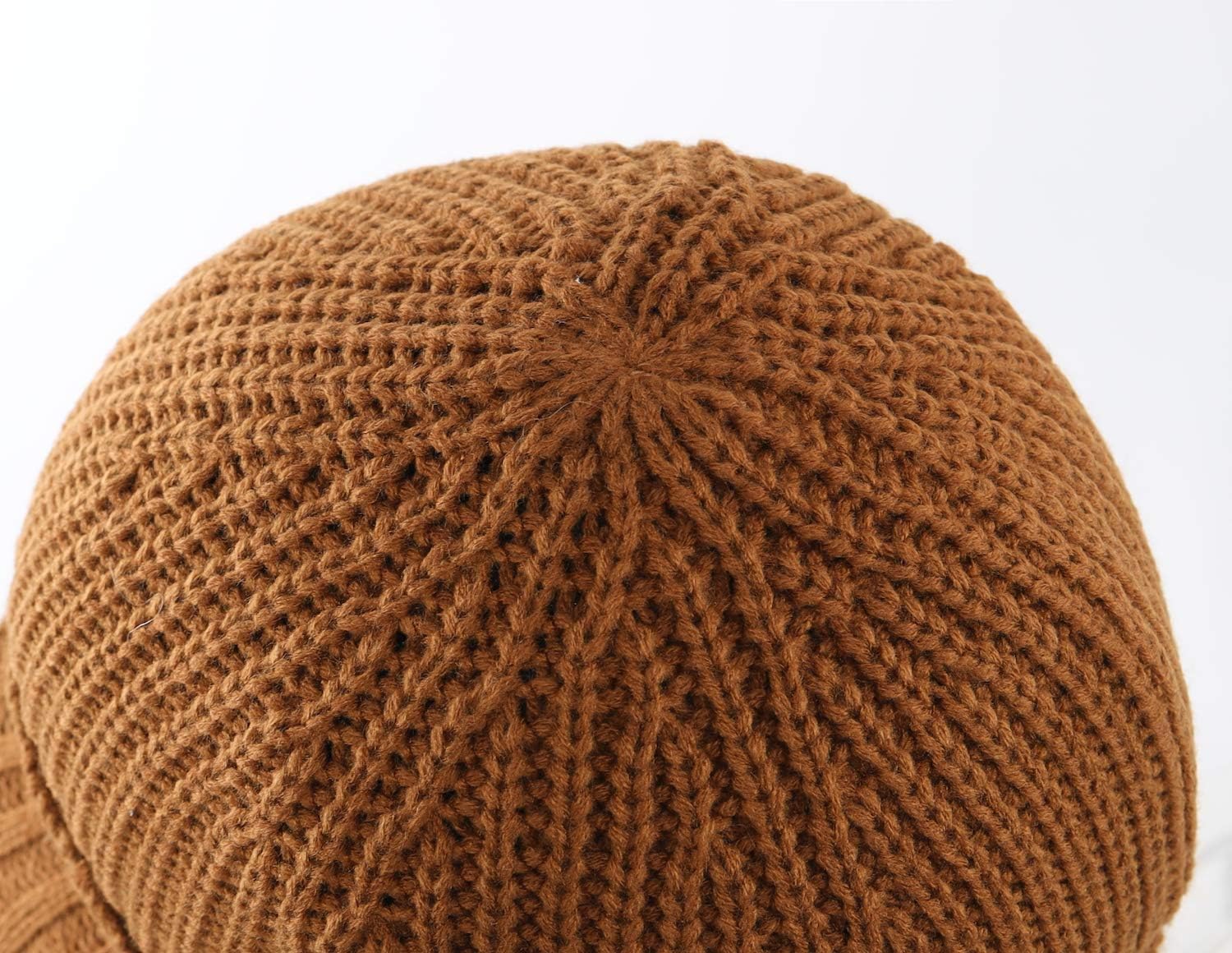 Home Prefer Men's Winter Hat Thick Knit Beanie Cap with Visor Newsboy Beanie Hat - Image 5