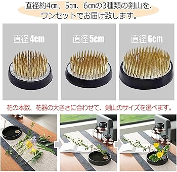 Amazon | ZERONOWA 剣山 丸形 丸剣山 ゴムリング付き 華道 生け花