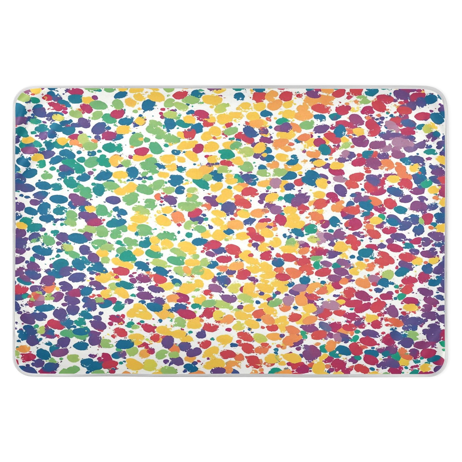 BOESI Color Block Graffiti Pattern Waterproof Pads for Bedwetting and Incontinence, Reusable Pads, Reusable Diaper Pads for Bed, Sofa, Travel