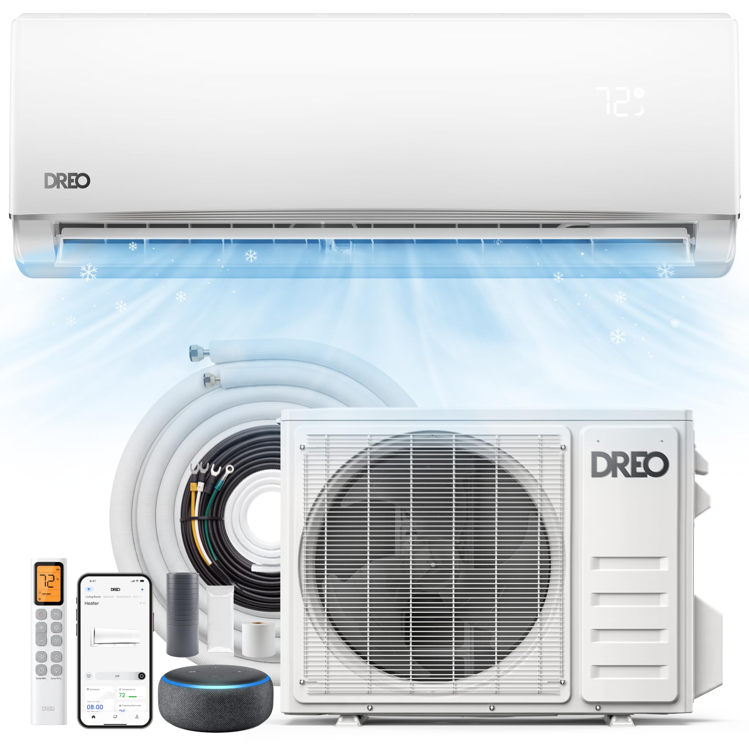 DREO Mini Split AC/Heating System 18000 BTU