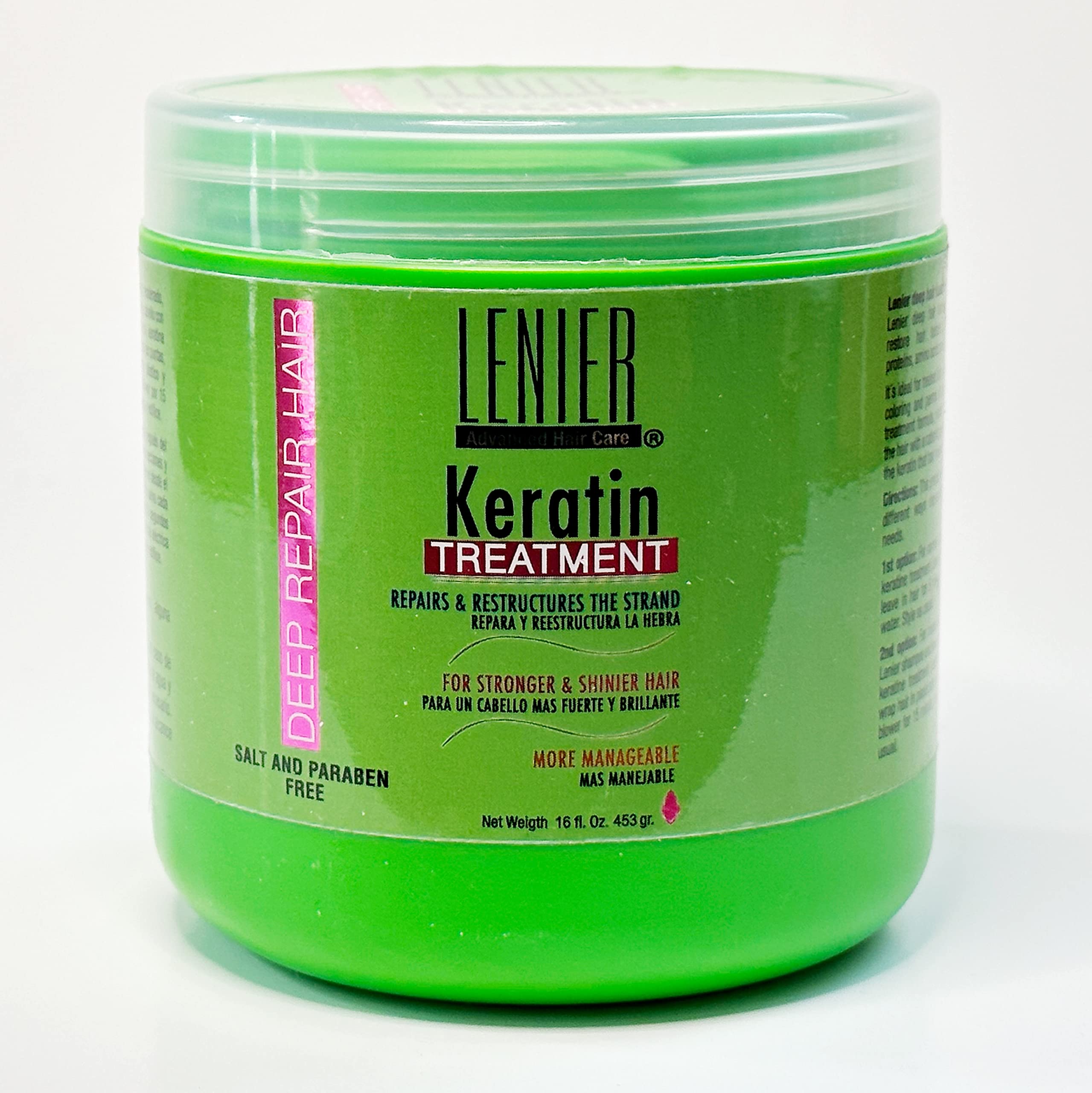 Amazon.com: Lenier Keratin Deep Repair Hair Treatment 16 oz