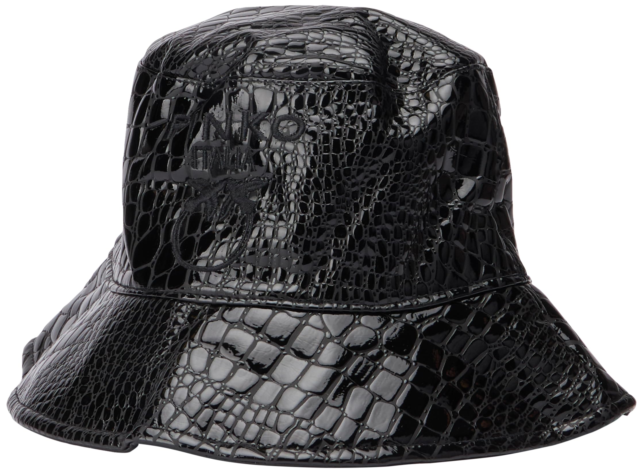 Pinko Bios Buckle Hat Farba St. Co, czapki damskie, Z99_CZARNA LIMOUSINA, jeden rozmiar, Z99_CZARNY LIMOUSINE, rozmiar uniwersalny