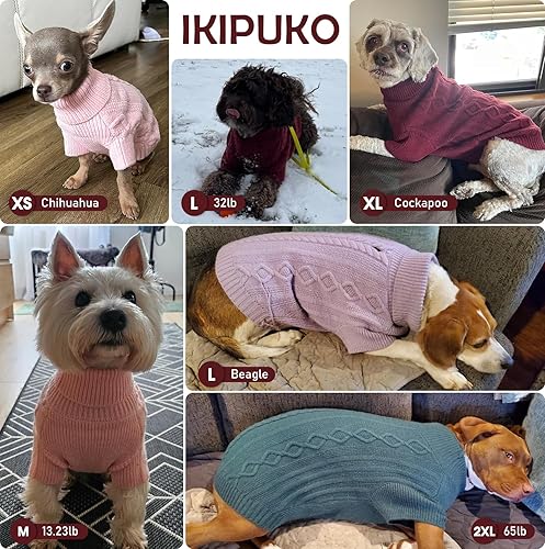 Miniatura 7 de Suéter pequeño para perro con agujero para arnés, ropa de otoño, Acción de Gracias, Navidad, cachorro, sudadera cálida de invierno para caniche de