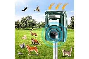2024 Ultrasonic Animal Repellent: Keep Your Yard Critter-Free with Solar Power