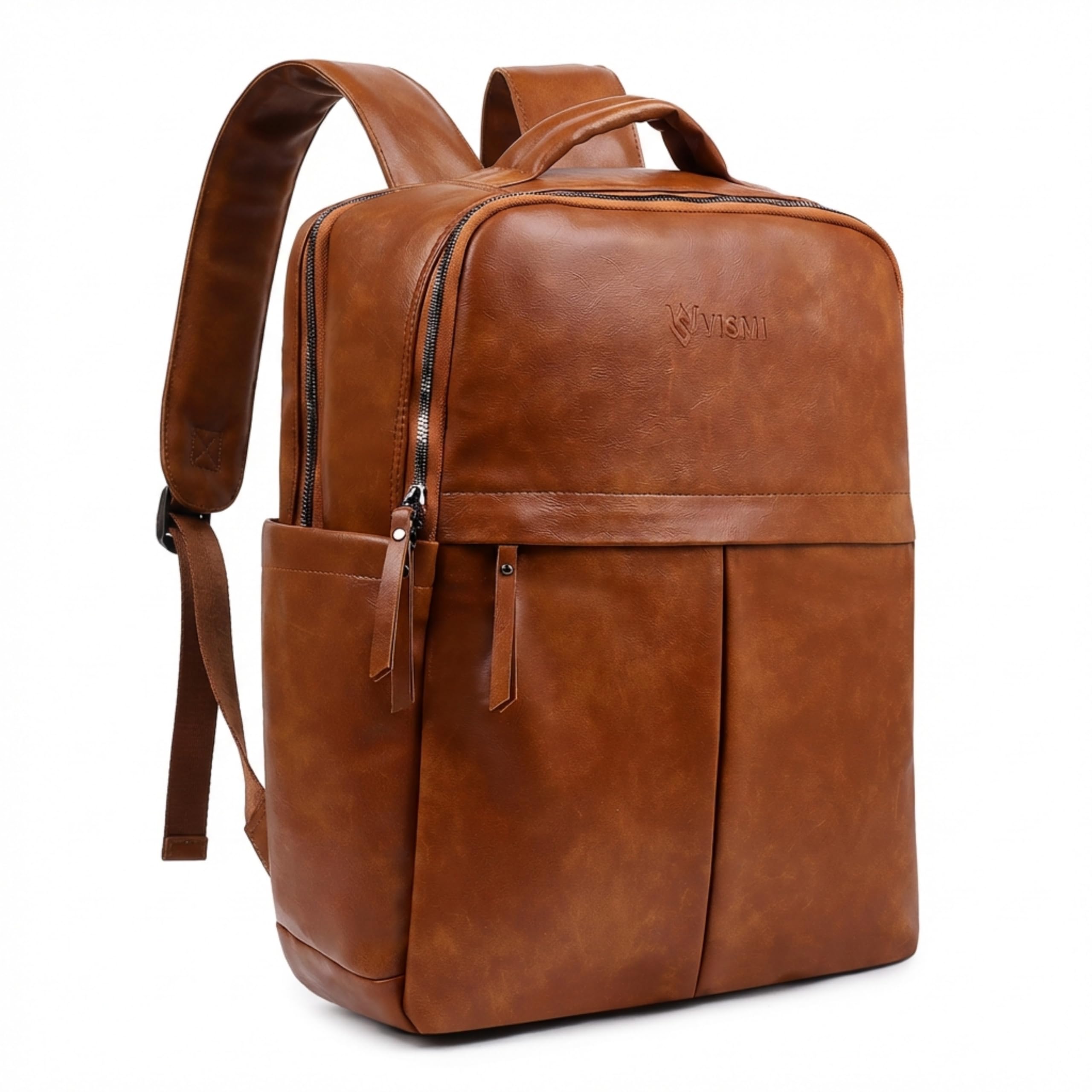 vismiintrend Stylish Vegan Leather Laptop Backpack Bag for Men and Women |Fits 13",14", 15.6 Inch Laptops, Macbook |Office/Business/College/Airport/Travel/Overnight/Professional |Unisex |Rakhi Gifts-picture-35