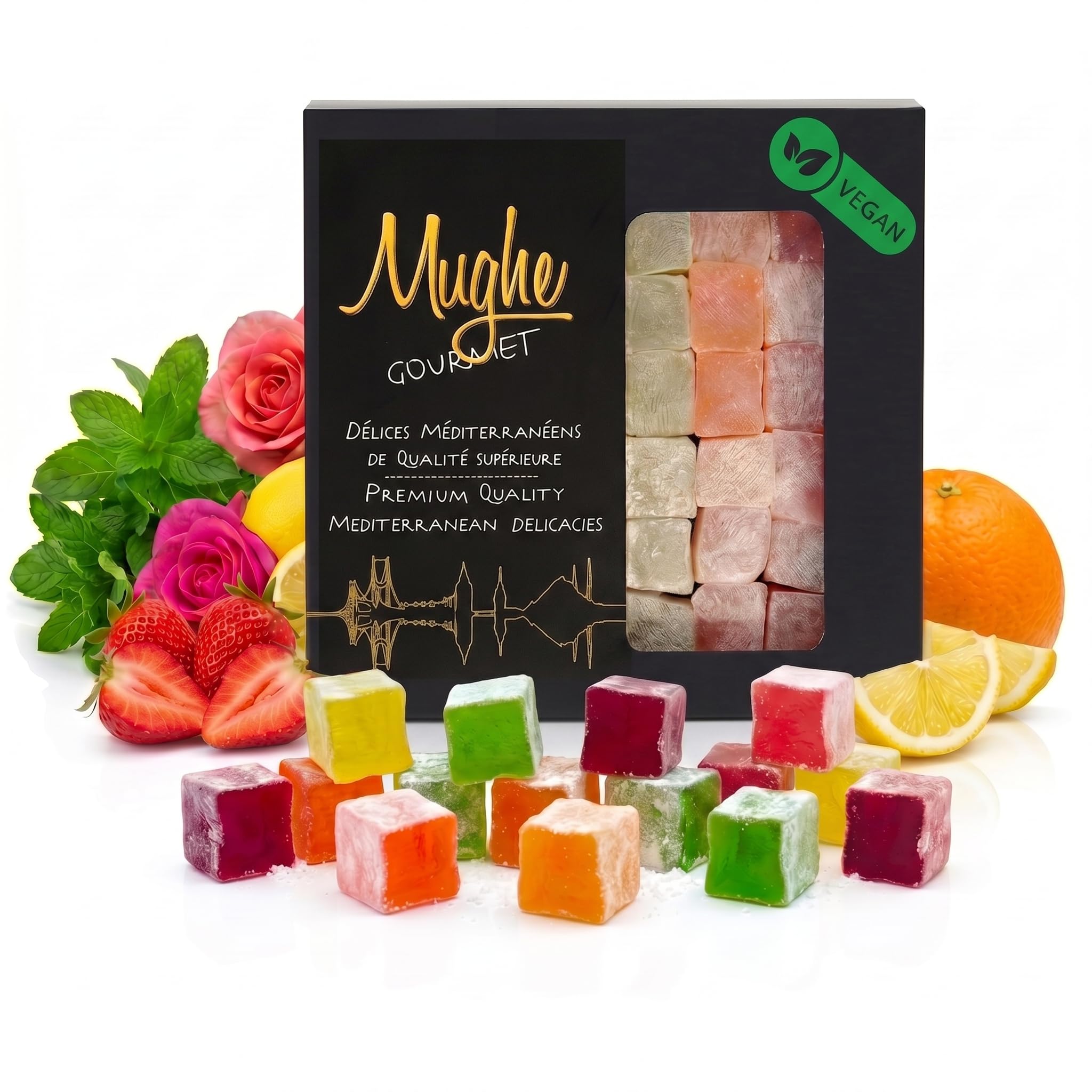 曼*華様 DeliciousTaylormade限定GodDixxVintage Amazon.com : Mughe Gourmet Turkish Delight Candy Gift Box - 13.05
