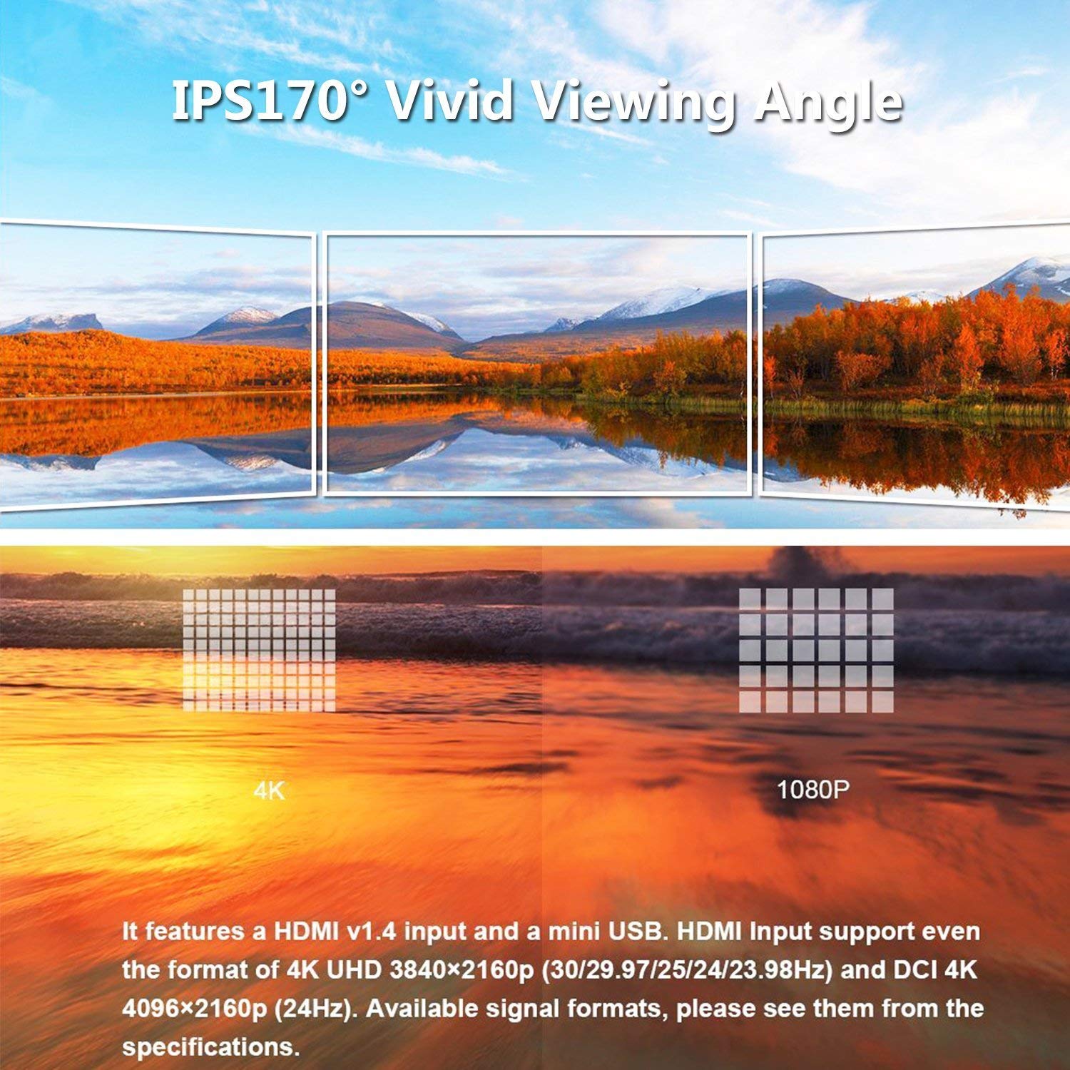 Feelworld F6 DSLR Monitor, 4K HDMI 5.7 "IPS 1920X1080 Field Monitor para cámara