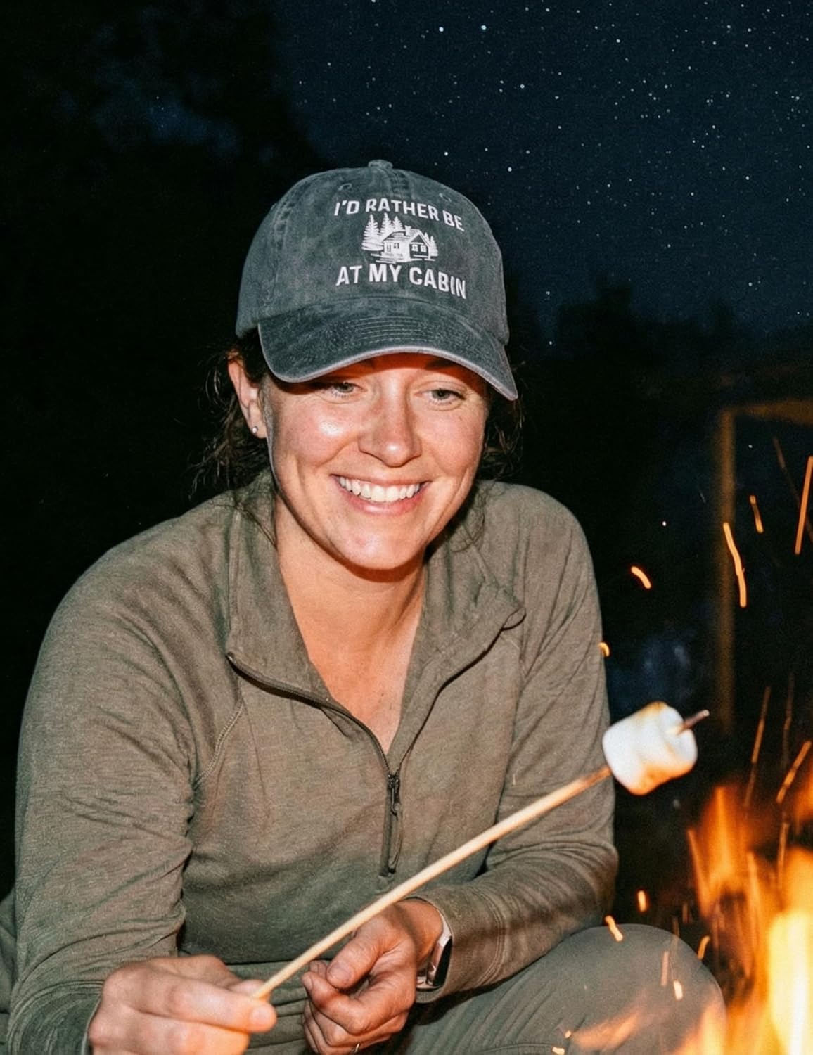 InnoBeta Cabin Gifts Hat, Gifts for Cabin Owner on Christmas, Birthday, Adjustable Embroidered Baseball Cap - Image 4