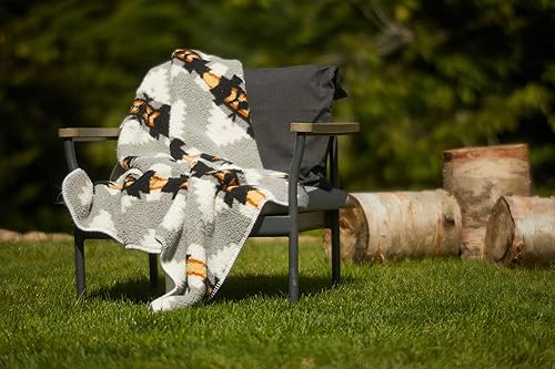 Miniatura 2 de Luxe - Manta ligera de forro polar, ultra afelpada, suave y acogedora para cama, sofá o hogar, cálida y mullida con estampado azteca bohemio, gris,