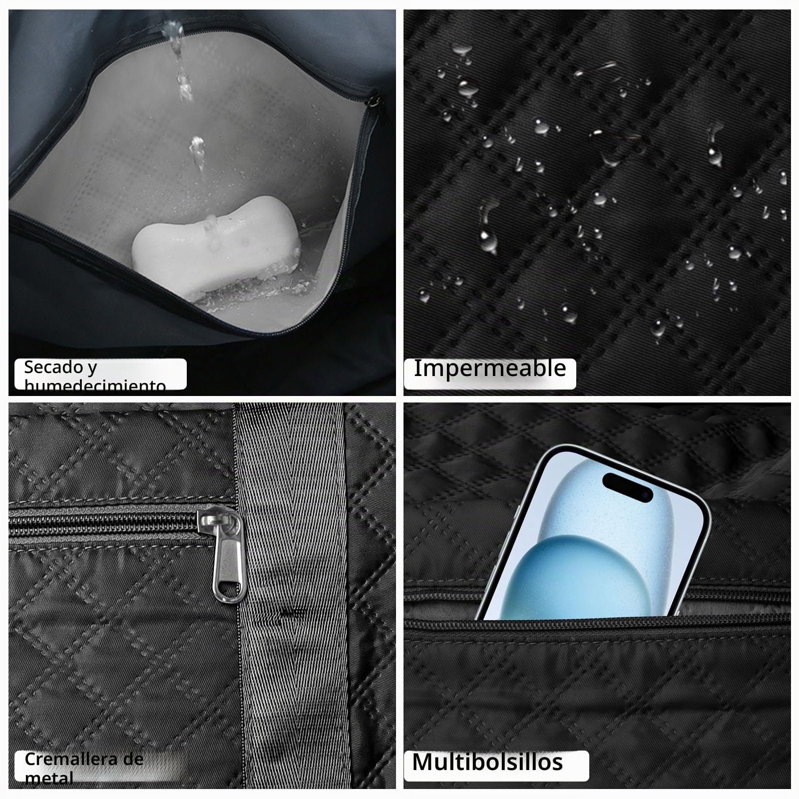Bolsa de viaje con ruedas, bolsa de gimnasio deportiva expandible para mujeres y hombres, bolsa de transporte grande, bolsa de mano seca y húmeda, bolsa de noche, bolsa ligera de fin de semana, bolsa
