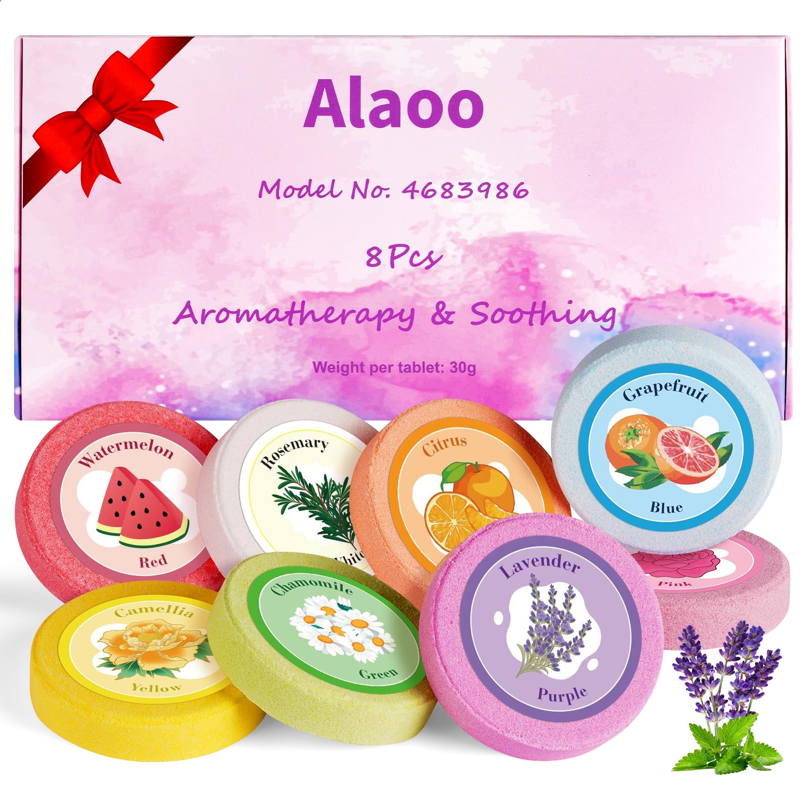 Aromaterapia pod prysznic, 8 sztuk, aromaterapia, tabletki pod prysznic, olejki eteryczne, tabletki do kąpieli dla łagodzenia stresu, utrzymujący się intensywny zapach, bomby prysznicowe, zestaw