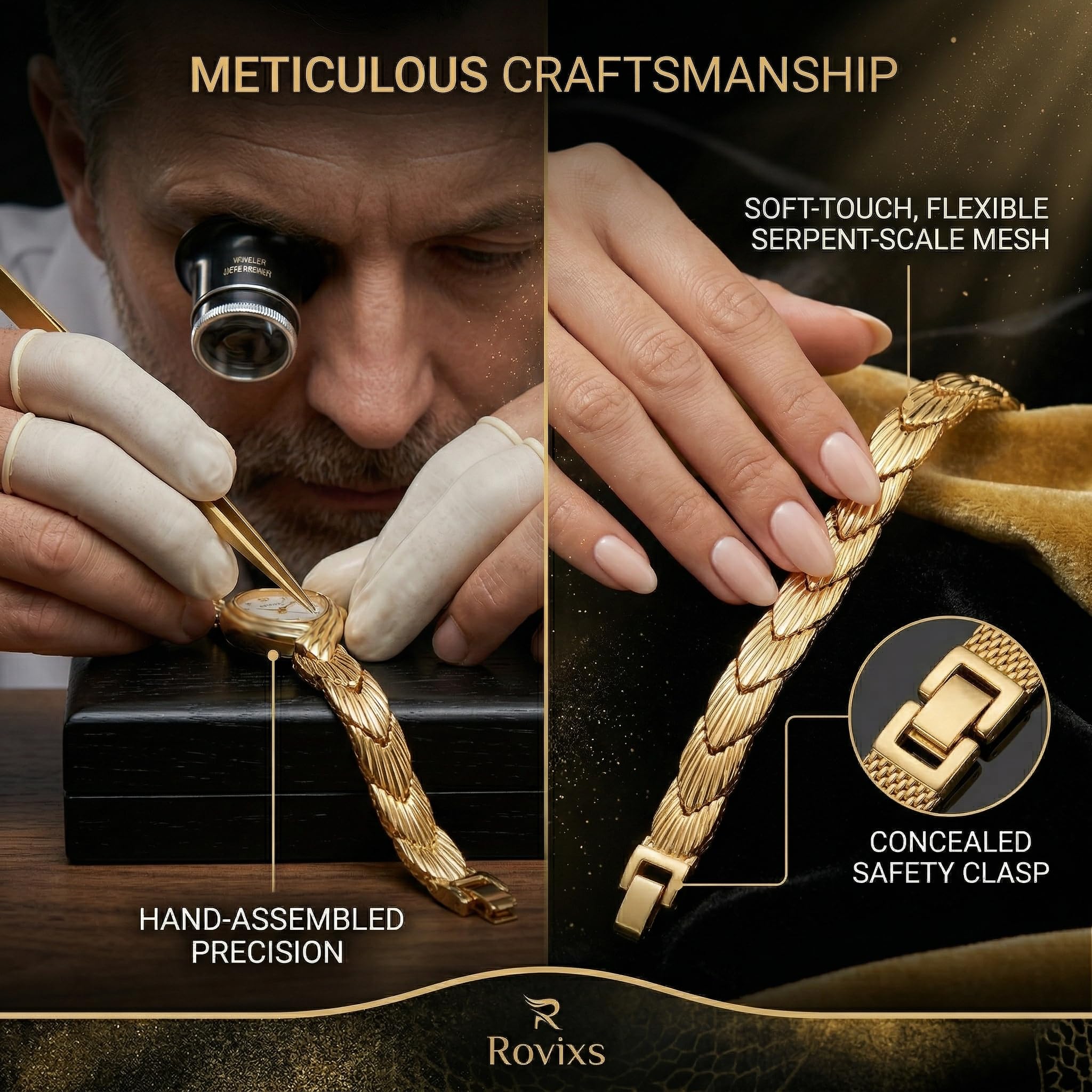 Piccolo orologio da polso vintage da donna, facile da leggere, al quarzo, cinturino regolabile con strumento
