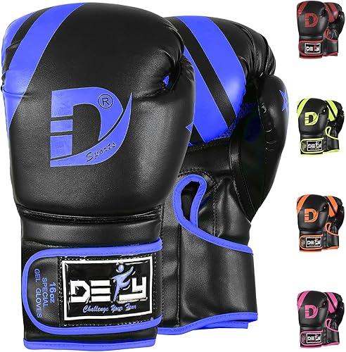DEFY - Maravillosos guantes de boxeo para hombres y mujeres, entrenamiento Muay Thai Kick Boxeo, cuero Sparring Heavy Bag entrenamiento MMA guantes