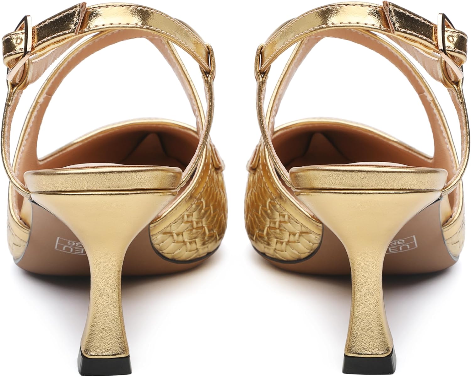Women’s Pumps Kitten Heels Closed Pointed Toe Heels Strappy Slingback Wedding Party Dress Shoes 2.5 Inch