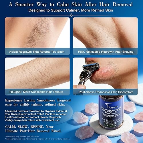 Miniatura 6 de Cyperus Rotundus - Suero de aceite roll-on con cuarzo rosa, cuidado específico después de la depilación, ayuda a reducir la aparición de nuevo