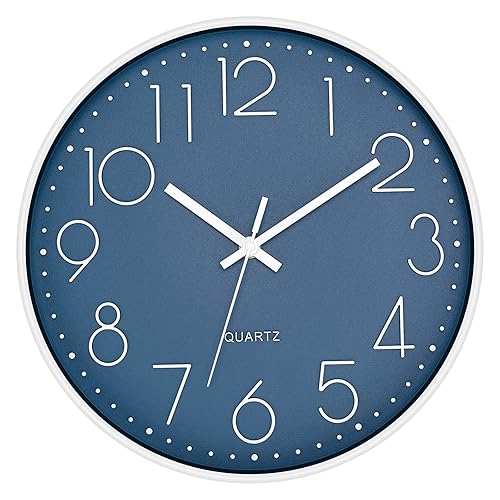Foxtop Modern Wall Clock Silent Non Ticking Battery Operated Quartz