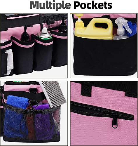 Miniatura 6 de Bolsas grandes de suministros de limpieza para amas de casa, organizador profesional de suministros de limpieza para limpieza de casa, organizador