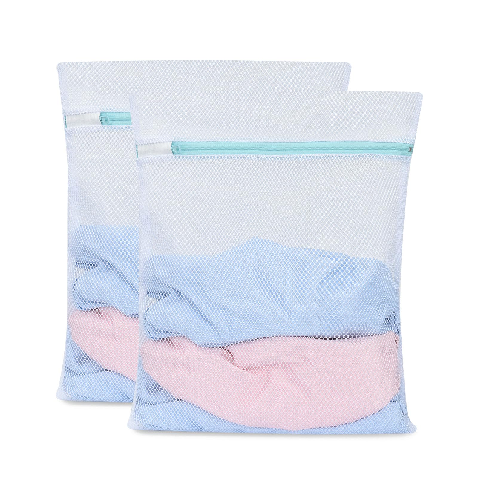 Sacchetti Per Lavatrice In Rete, 2 Pezzi 30x40 Cm, Con Cerniera Resistente, Per Proteggere Biancheria Intima, Calze E Capi Delicati - 3