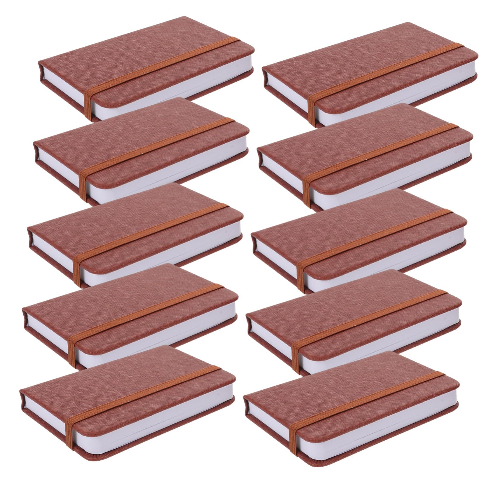 SHINEOFI 10pièces Lot de Carnets Mini de Poche avec Pages Lignées et Marque-page Ruban pour Planification Quotidienne