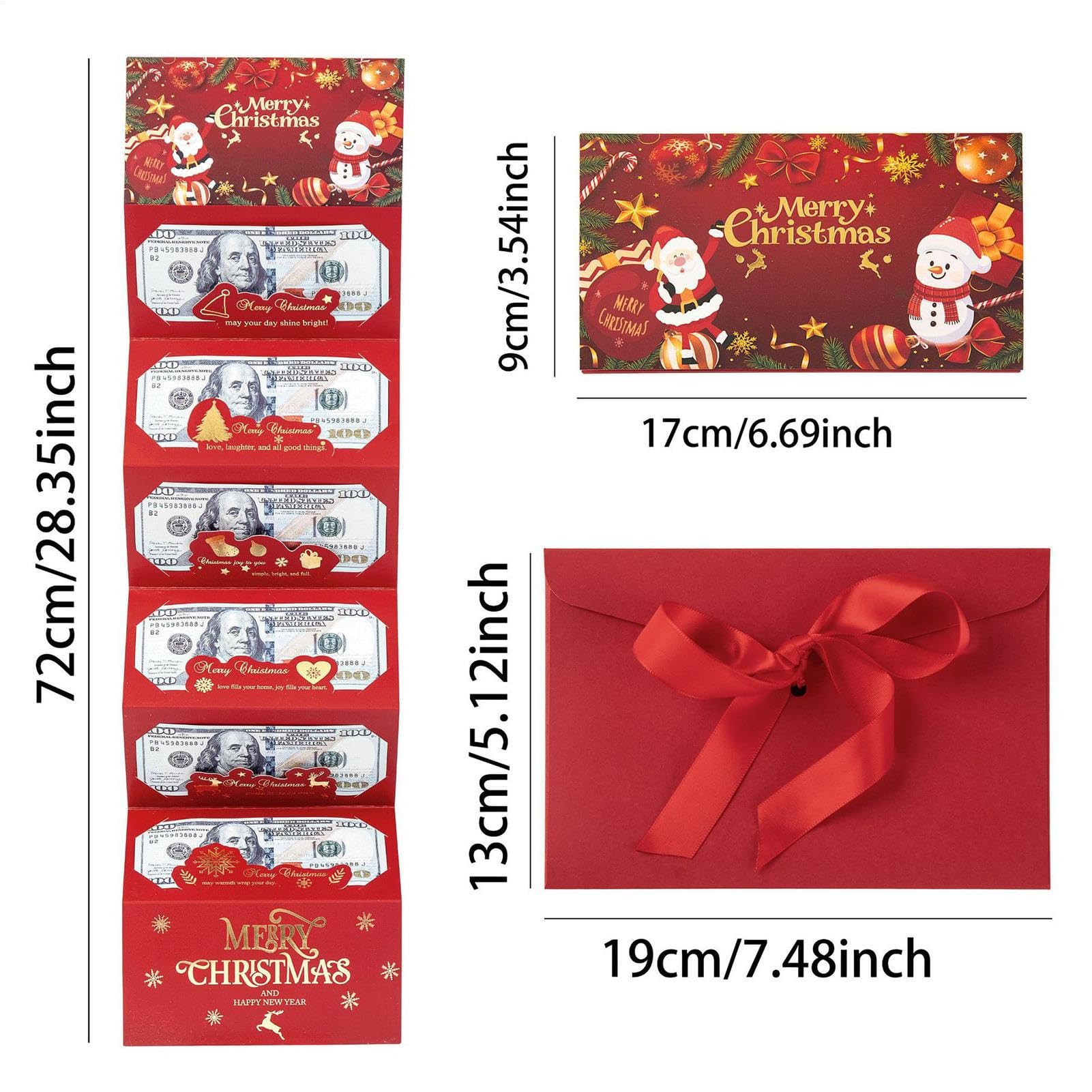 Genérico sobre Navideño para Dinero Infantil - Tarjetas con Sobres para Efectivo De Navidad | Decoración Navideña para Padres Madres Abuelos Organizadores De Eventos - Detalles para Calcetín De