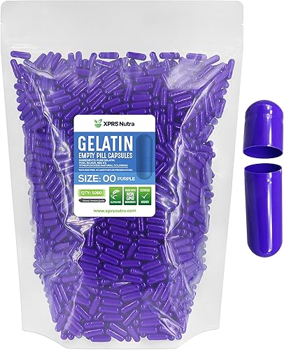 Vista 29 de XPRS Nutra Size 00 Empty Capsules - 500 Count Empty Gelatin Capsules - Pill DIY Capsule Filling - Fillable Pill Gel Caps for Do-It-Yourself Multi