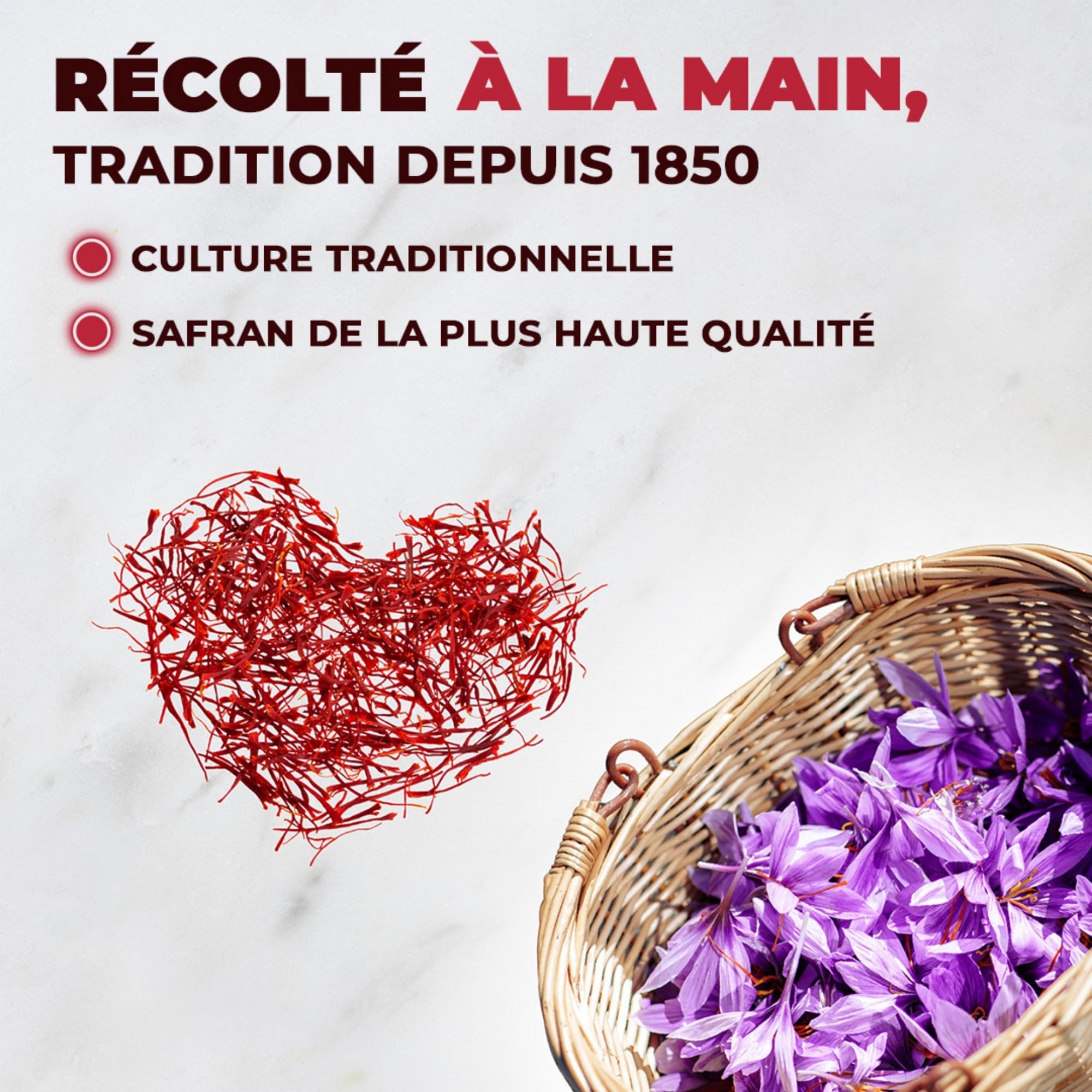Safran moulu sélectionné - Épice naturelle pour paellas - Safran espagnol sans colorants artificiels - Safran pur en capsules - Boîte de poudre de safran de 28 unidoses de 0,250 g