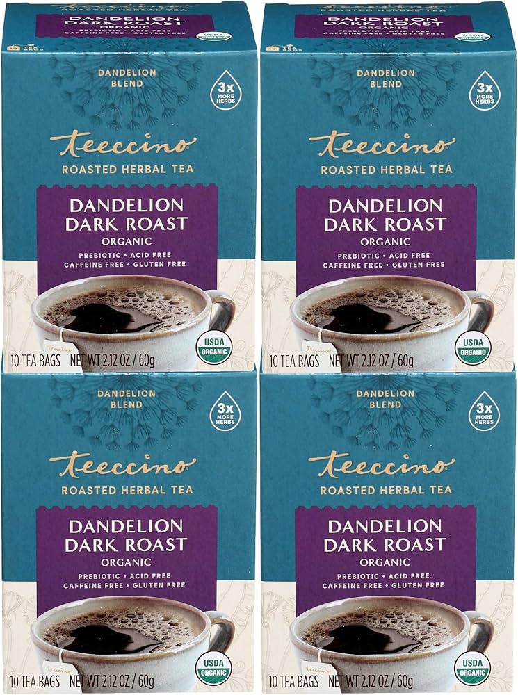 Amazon.com : Teeccino Dandelion Tea – Dark Roast – Rich & Roasted