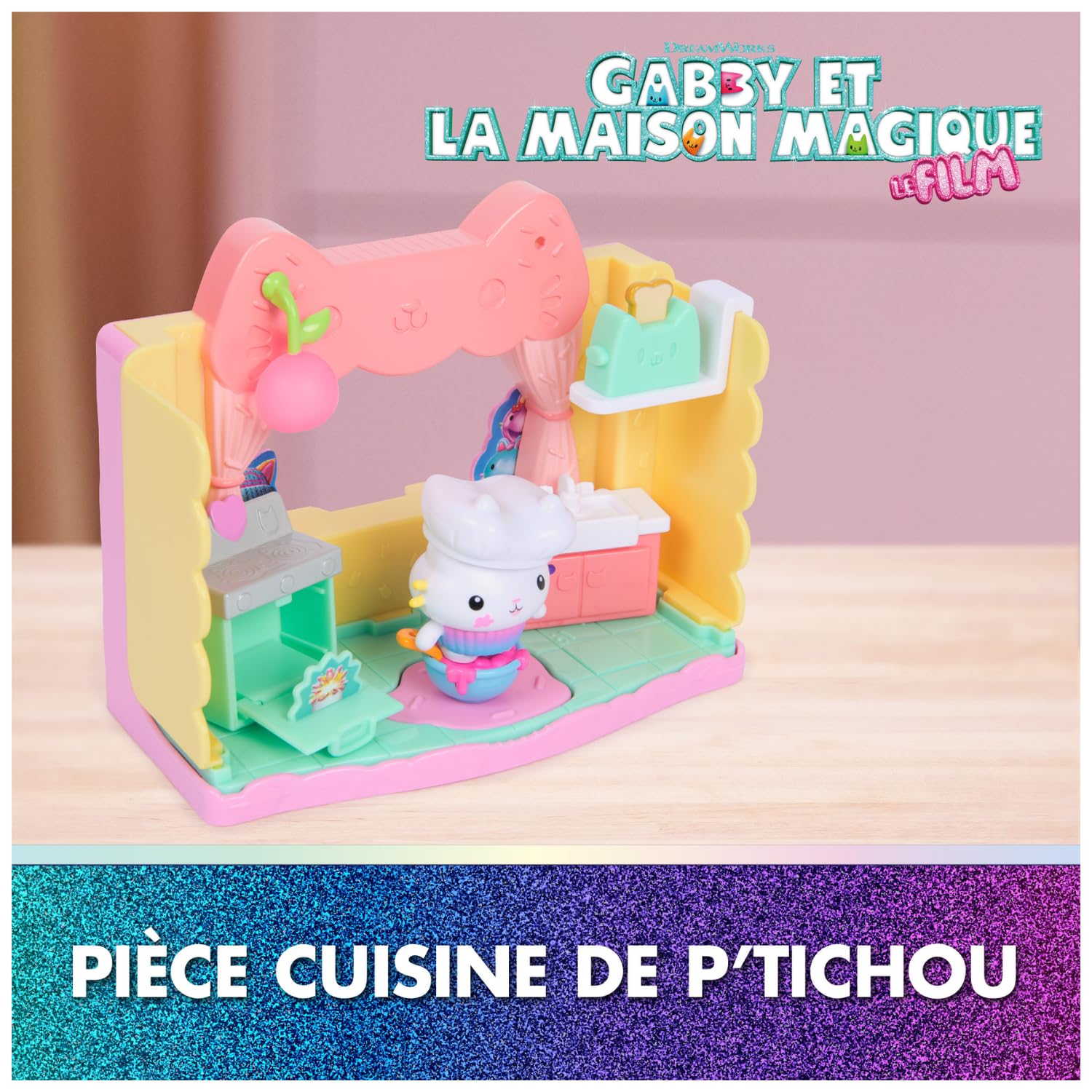 Le set Cuisine avec P'tichou de Gabby et la Maison Magique offre un décor interactif pour des aventures gourmandes.