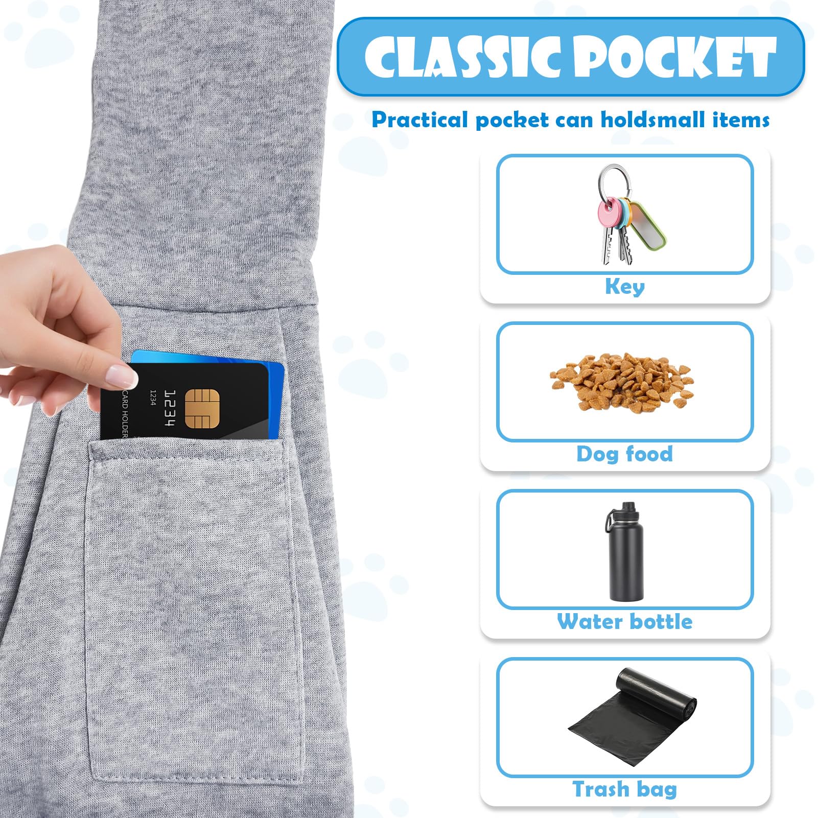 Torba do noszenia psa, udźwig do 7,5 kg, torba dla psa z regulacją, idealna na spacery, zajęcia na świeżym powietrzu i wycieczki na weekend