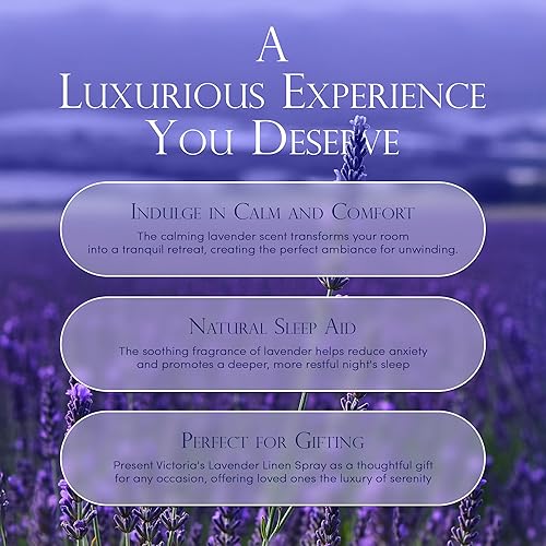 Miniatura 7 de Victoria's Lavender Pillow & Linen Mist Bundle  8oz+2oz y 2 unidades de 8oz  Spray de lavanda con aceite esencial  Fabricado en Estados Unidos,