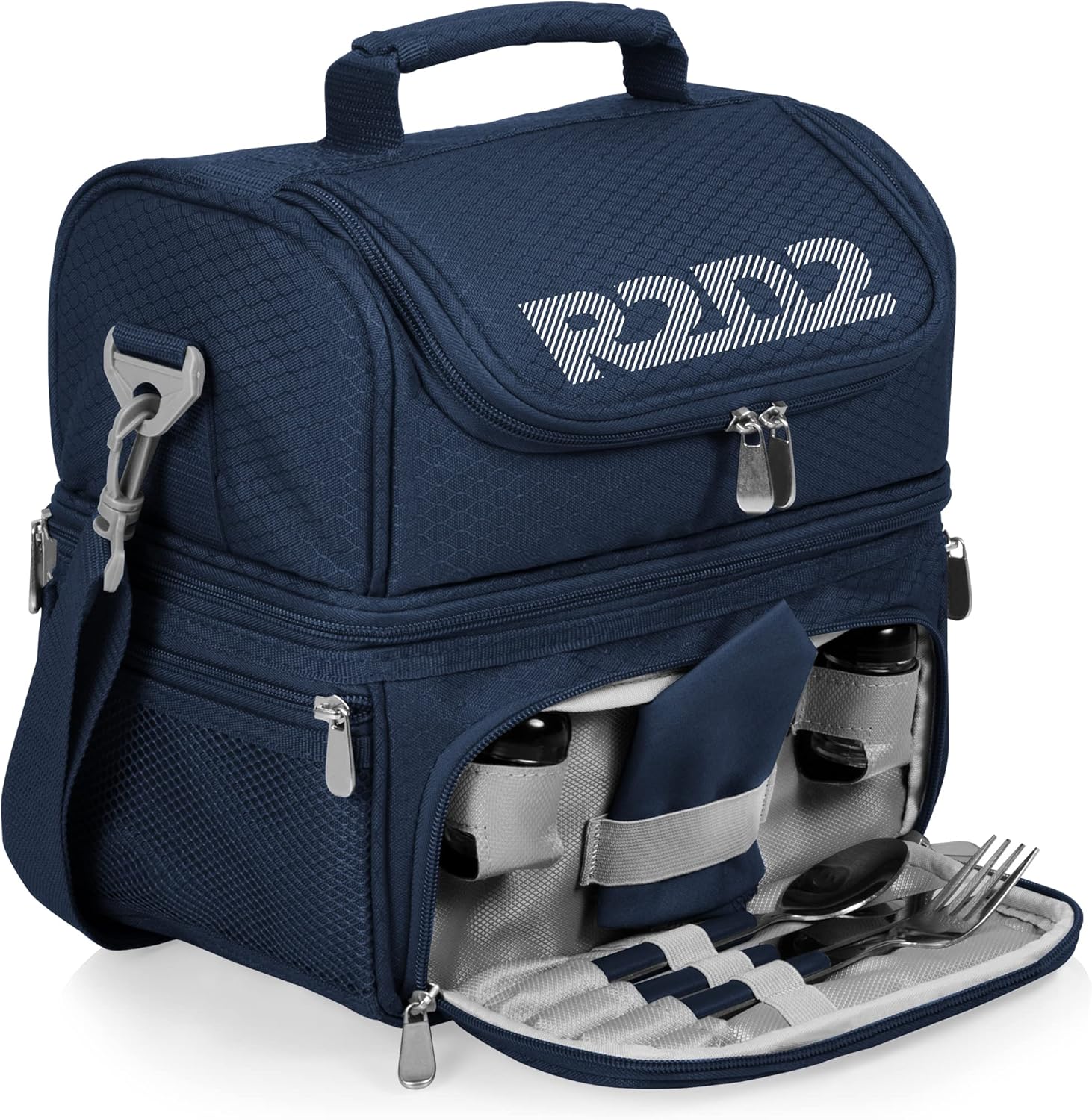 PICNIC TIME Star Wars R2-D2 Pranzo Lunch Bag, Insulated Lunch Box with Utensil Set, Lunch Cooler Bag, (Navy Blue), Star Wars R2-D2 - Navy Blue, 11 x 7.5 x 12