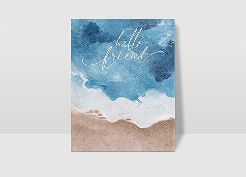 Miniatura 3 de Ocean Watercolor Greeting Cards Blank Inside with Envelopes Set of 6 Beach Painting Cards for Any Occassion