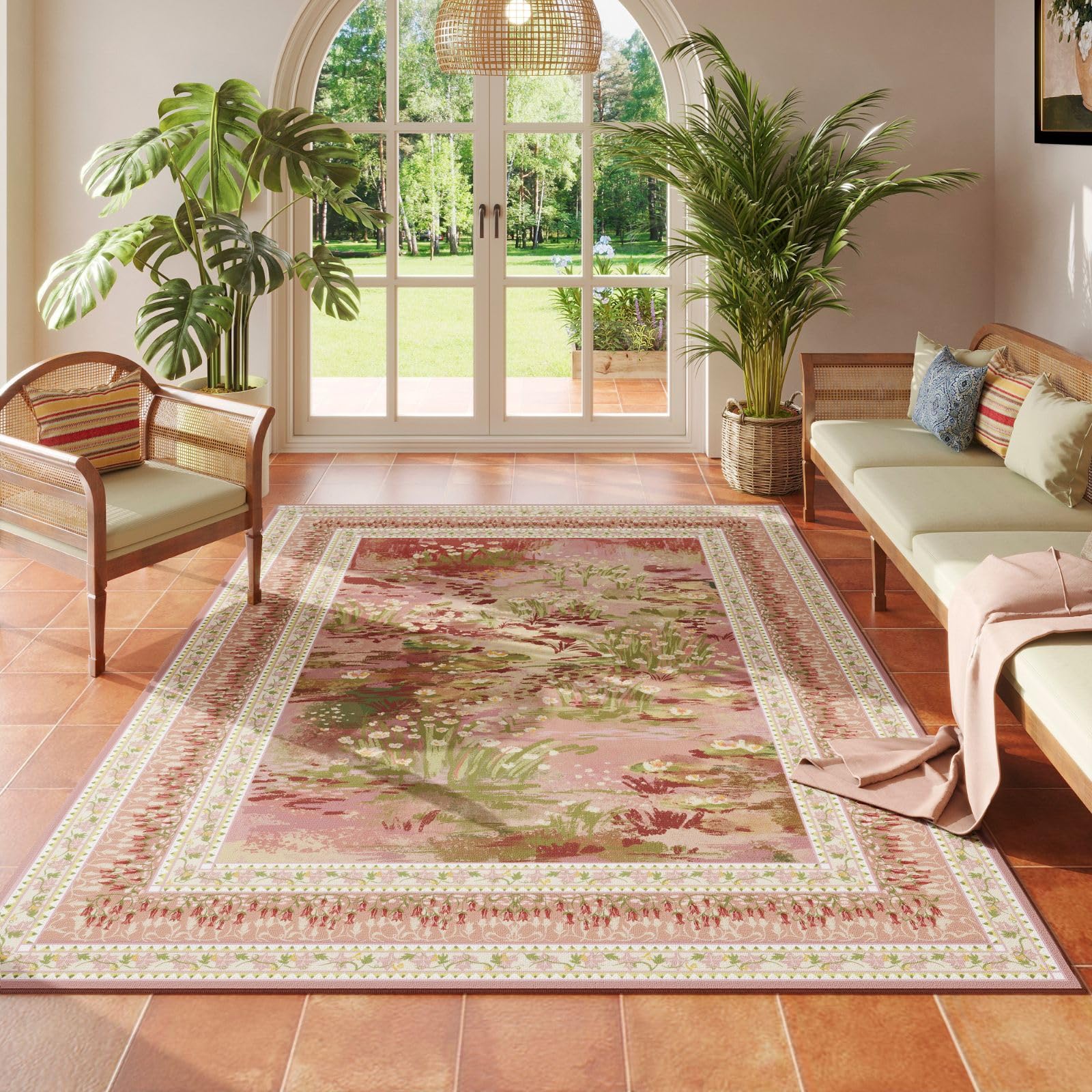 Rugcomf Impressionist-Style Rug 4x6