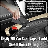 Vista 3 de 2 piezas de relleno de espacio para asiento de coche de piel sintética PU, bloqueador de caída para grietas de auto para rellenar el espacio lateral
