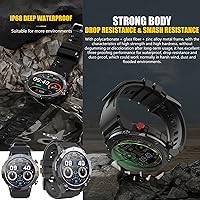 Vista 3 de Reloj inteligente militar para hombre (recepción de llamadas/dial), reloj inteligente táctico impermeable al aire libre Bluetooth, llamadas diarias