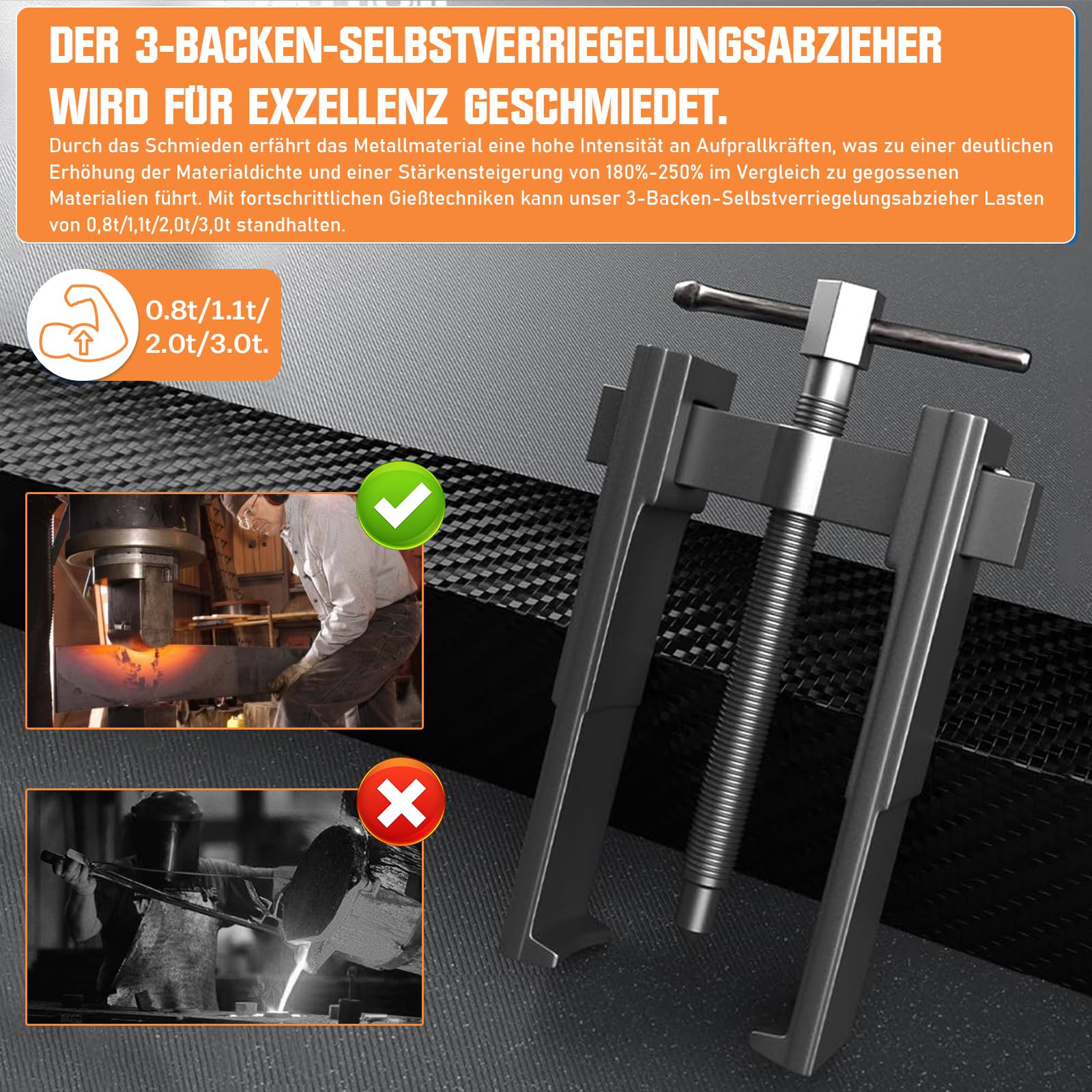 Extractor de cojinetes de 3/4/6/8"