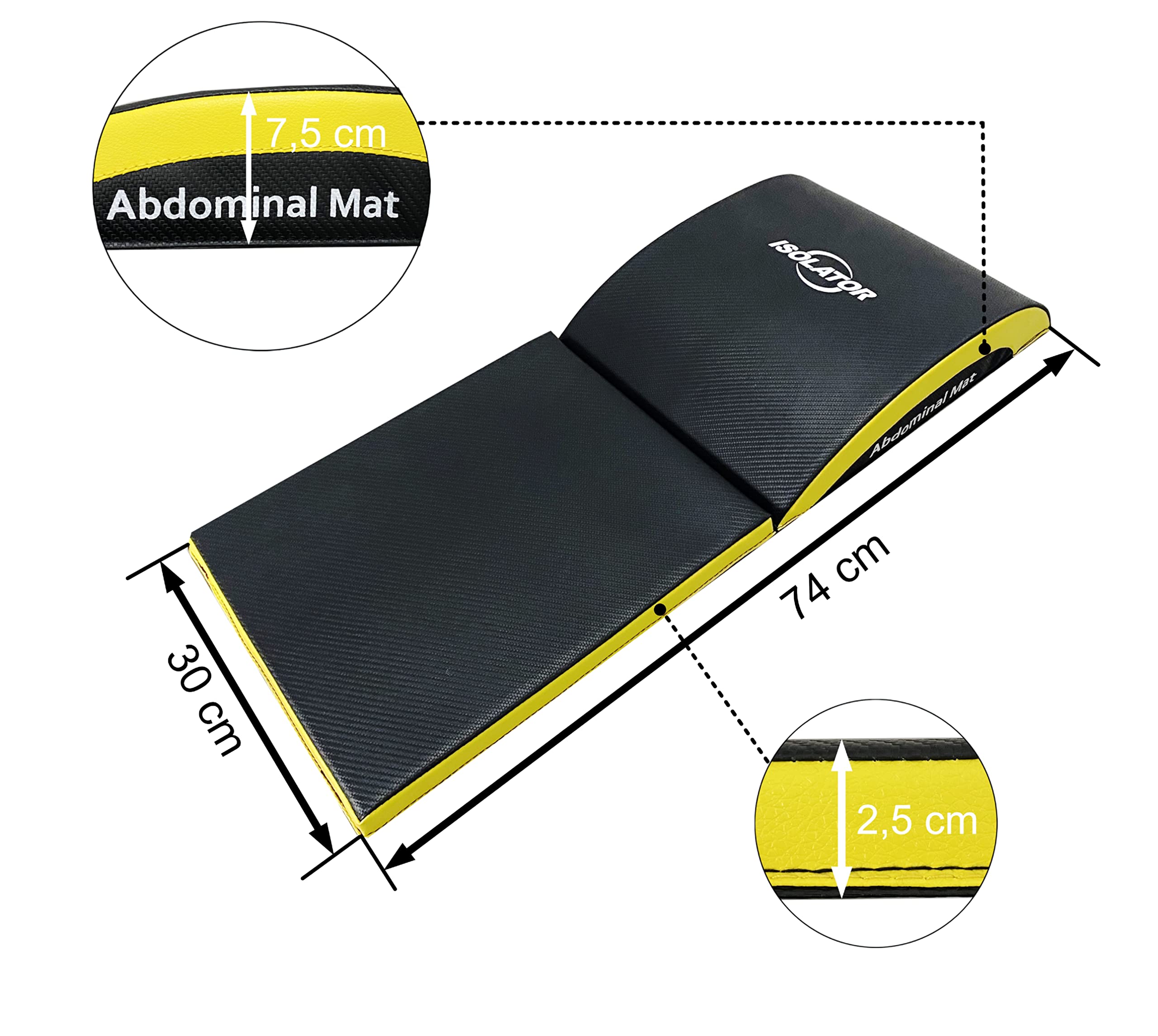 RUSTER AB Mat Tappetino Addominale Ergonomico - Supporto Lombare In Ecopelle Per CrossTraining