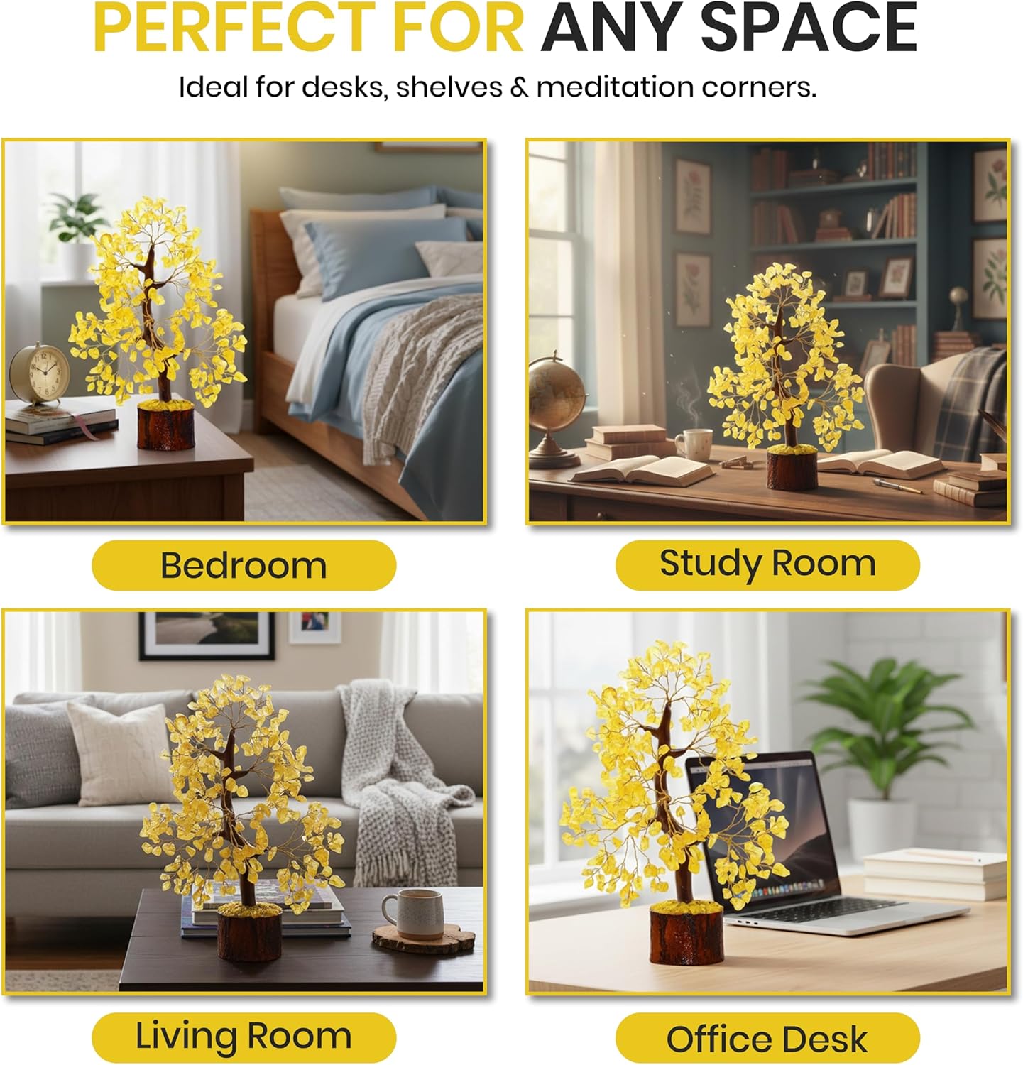 Citrine Tree, Crystal Tree of Life, Feng Shui, Healing Trees, Gemstones, Crystal Gifts, Healing Stones, Spiritual Gifts - Image 3