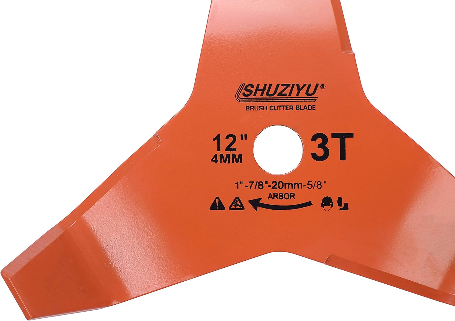 12", Thickness 4MM-3T Bend, Arbor 1" with 7/8"-20-5/8" Washer, Weed Eater Blade, Heavy Duty Brush Cutter Blade, Steel Blade. Suitable for All Brand of Brush Cutter