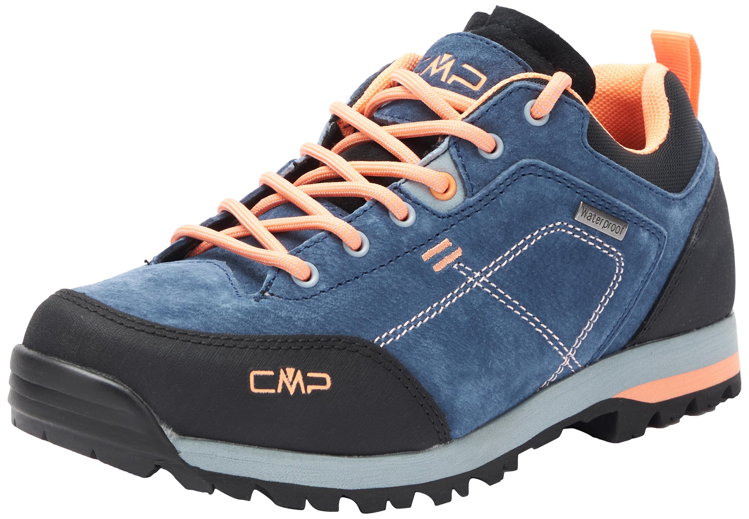 CMP Women's ALCOR 2.0 Low Trekking Shoe WP, Blue Ink-Sunrise, UK 3.5