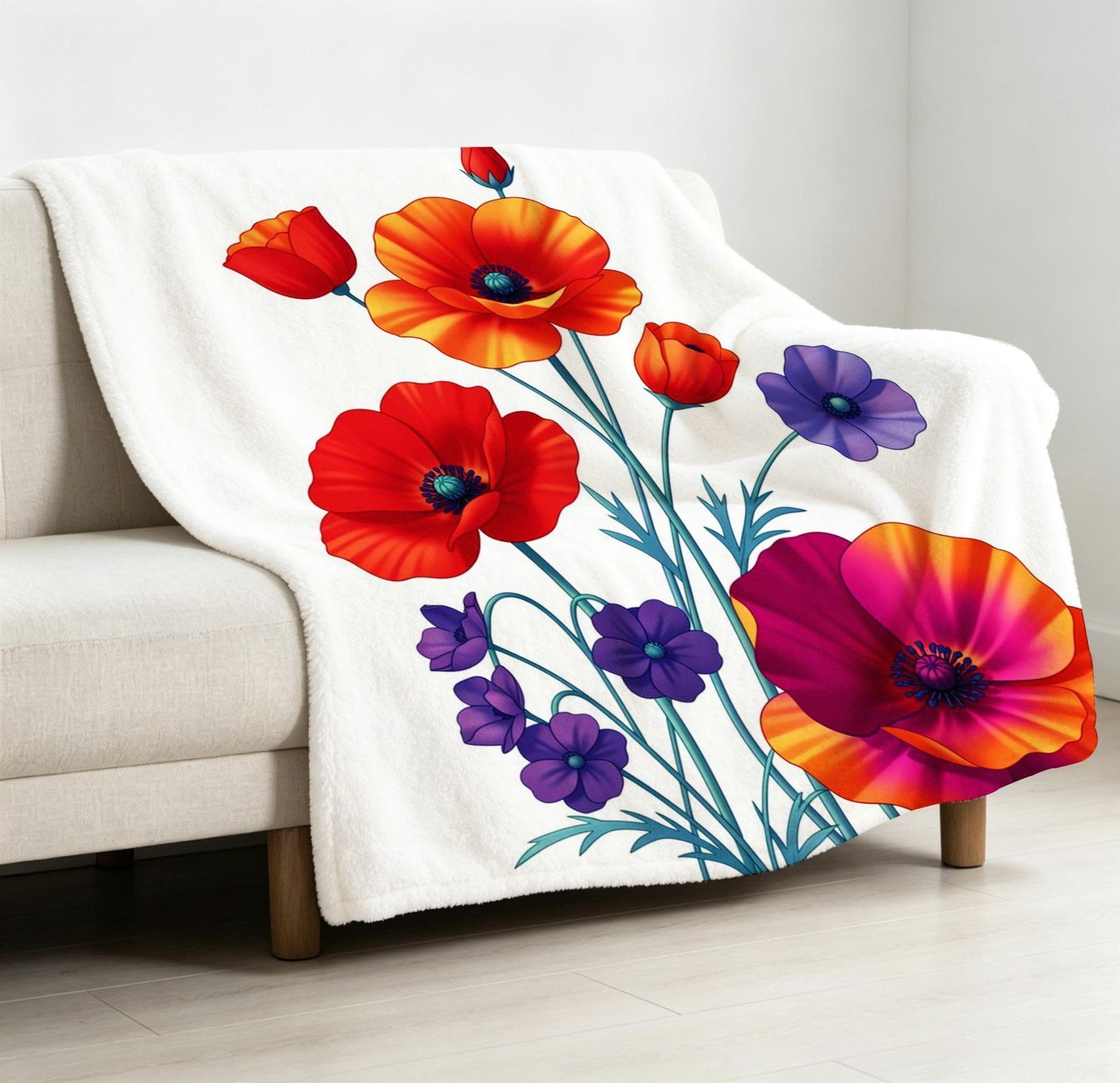Manta Entretiempo Grande, Flor Amarilla, 220x240 cm, AQ8363