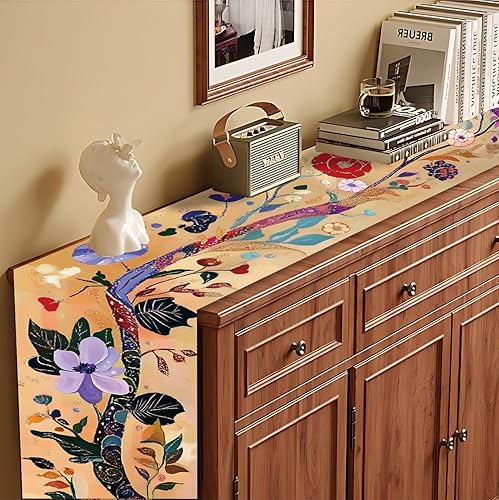 Miniatura 111 de Juego de manteles individuales y camino de mesa de muñeco de nieve y árbol de Navidad, 7 piezas (1 camino de mesa + 6 manteles individuales), diseño