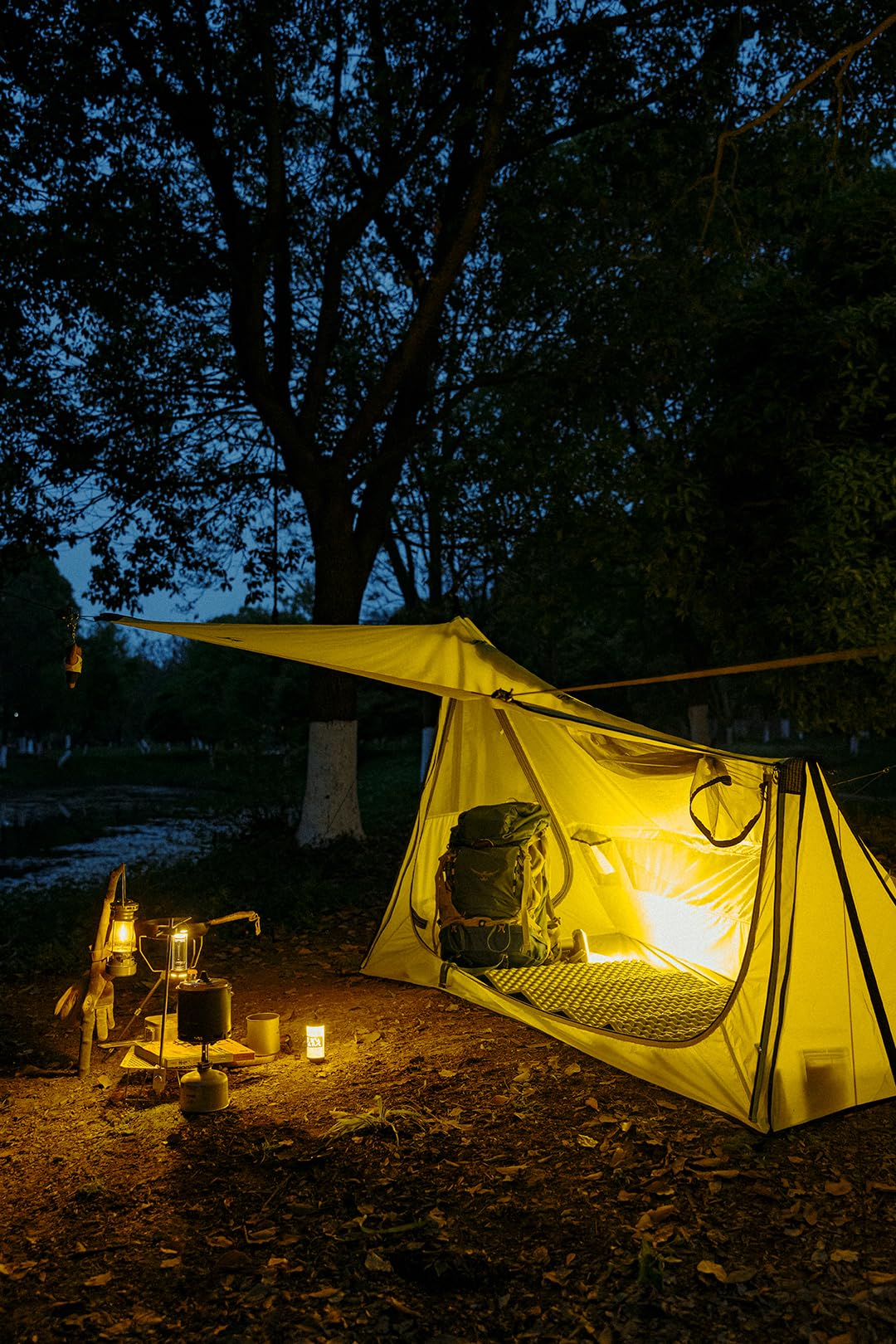 TOMOUNT Ultraleichte Nylon Trekking Shelter EIN-Mann Zelt Kleine Packungsgröße Zeltbahn, 4 Saison Wasserdicht & Winddicht Kompakt Trekkingzelt für Hiking, Wandern, Camping, Outdoor